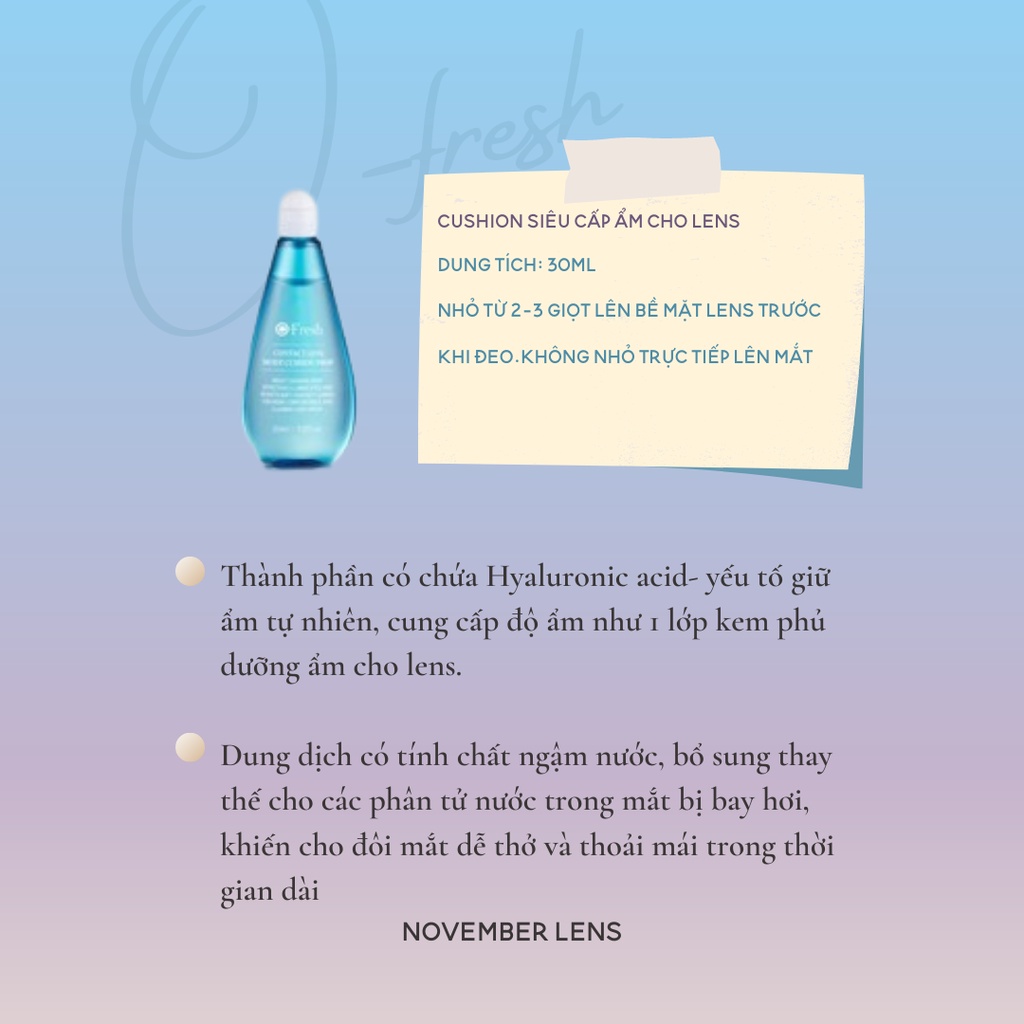 Set Nước Ngâm Và Nhỏ Mắt Cho Kính Áp Tròng Ofresh và Nix Care chính hãng OLENS