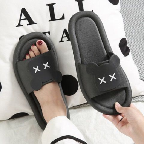 Dép gấu cho bé trai bé gái, dép lê cho bé phong cách Hàn Quốc, dép gia đình cao cấp