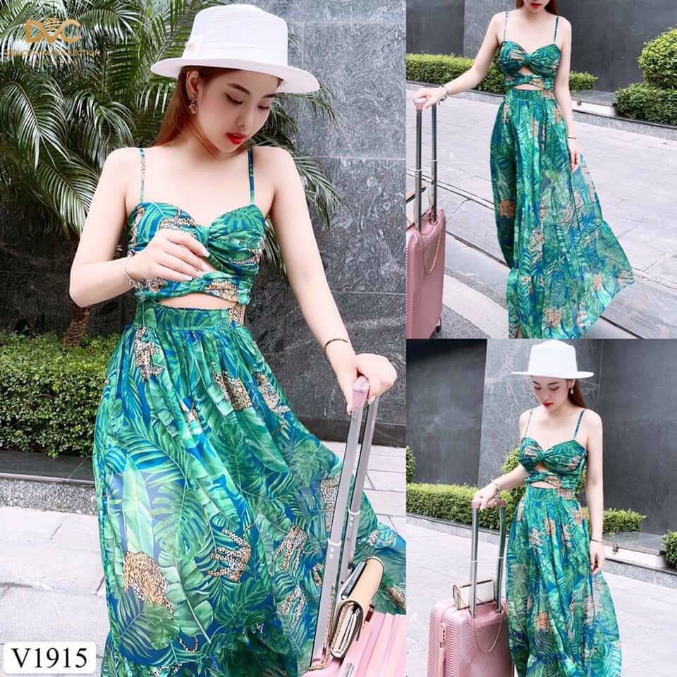 Maxi 2 Dây Đi Biển Nơ Ngực Có Mút Cưc Xinh | BigBuy360 - bigbuy360.vn