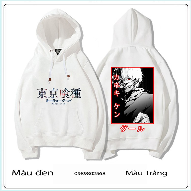 💥 DEL TOP 1 💥 BST ÁO HOODIE HÌNH Tokyo Ghoul Ken Kaneki chất đẹp loại 1🎁