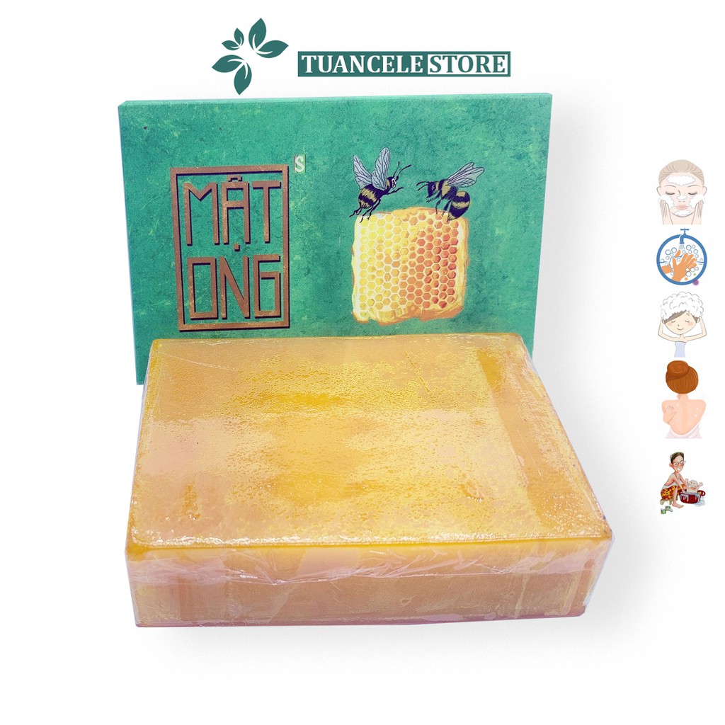 [GIẢM 3K] Xà Bông Nghệ Mật Ong Giảm Thâm Sáng Da Tự Nhiên Xà Bông HandMade 100gram