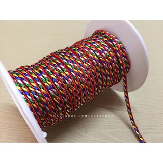 (bó 3 mét) dây ngũ sắc làm vòng tay nguyên liệu thủ công, phụ liệu handmade]