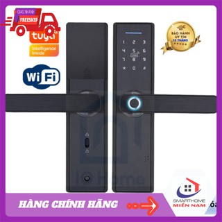 Khoá cửa thông minh Tuya kết nối Wifi 🌐GIÁ TỐT🌐 mở khóa bằng Vân tay, mật mã, thẻ từ, chìa cơ và app smartlife