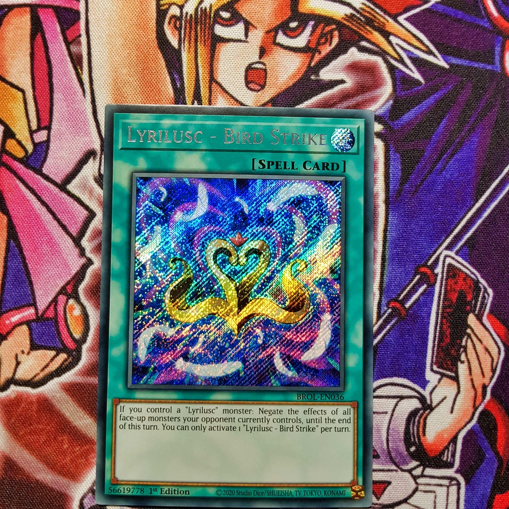 Thẻ bài Yugioh chính hãng | Lyrilusc - Bird Strike | BROL Secret rare.
