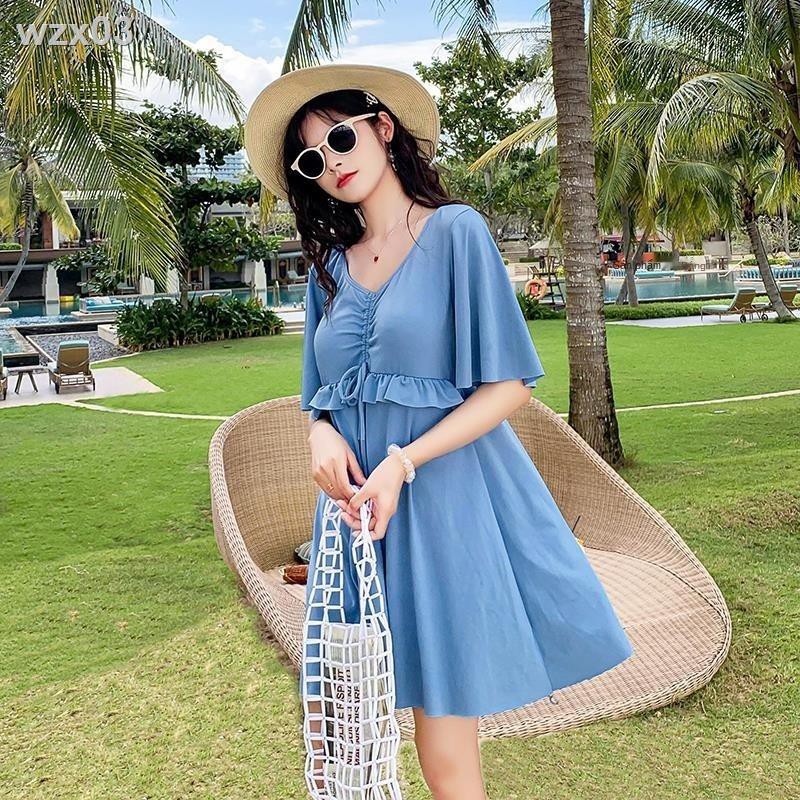 áo tắm nữ cỡ lớn mm che bụng giảm béo một mảnh kiểu váy bảo thủ | BigBuy360 - bigbuy360.vn