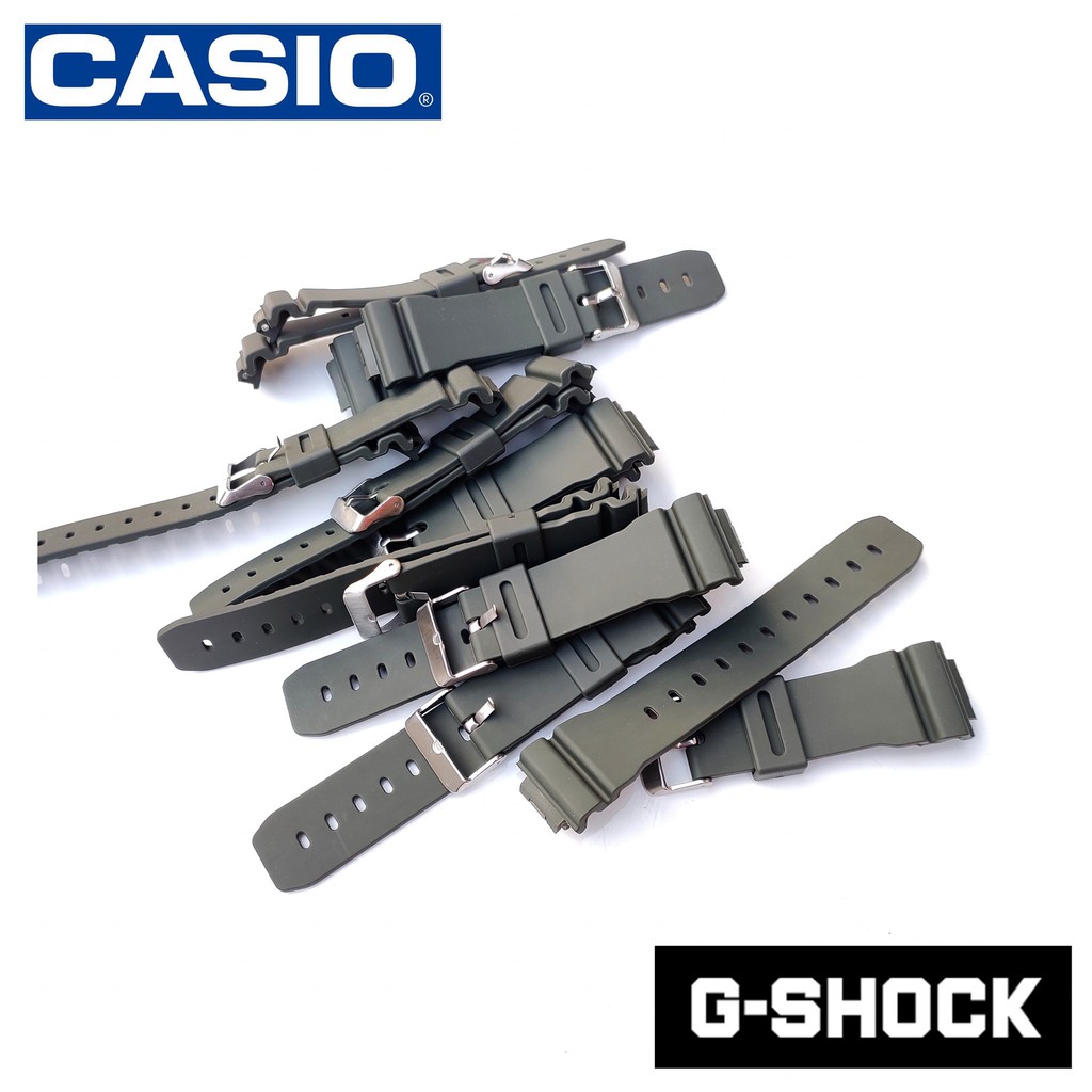 Dây đồng hồ đeo tay Casio G SHOCK DW-8800 DW8800 DW 8800 màu xanh lá