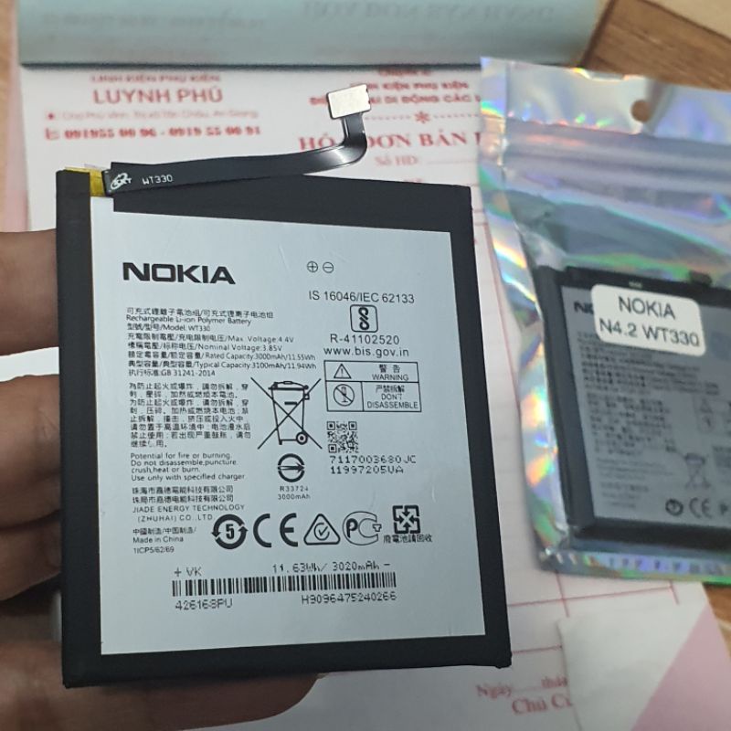 pin nokia 4.2 WT330 3100mAh zin có bảo hành