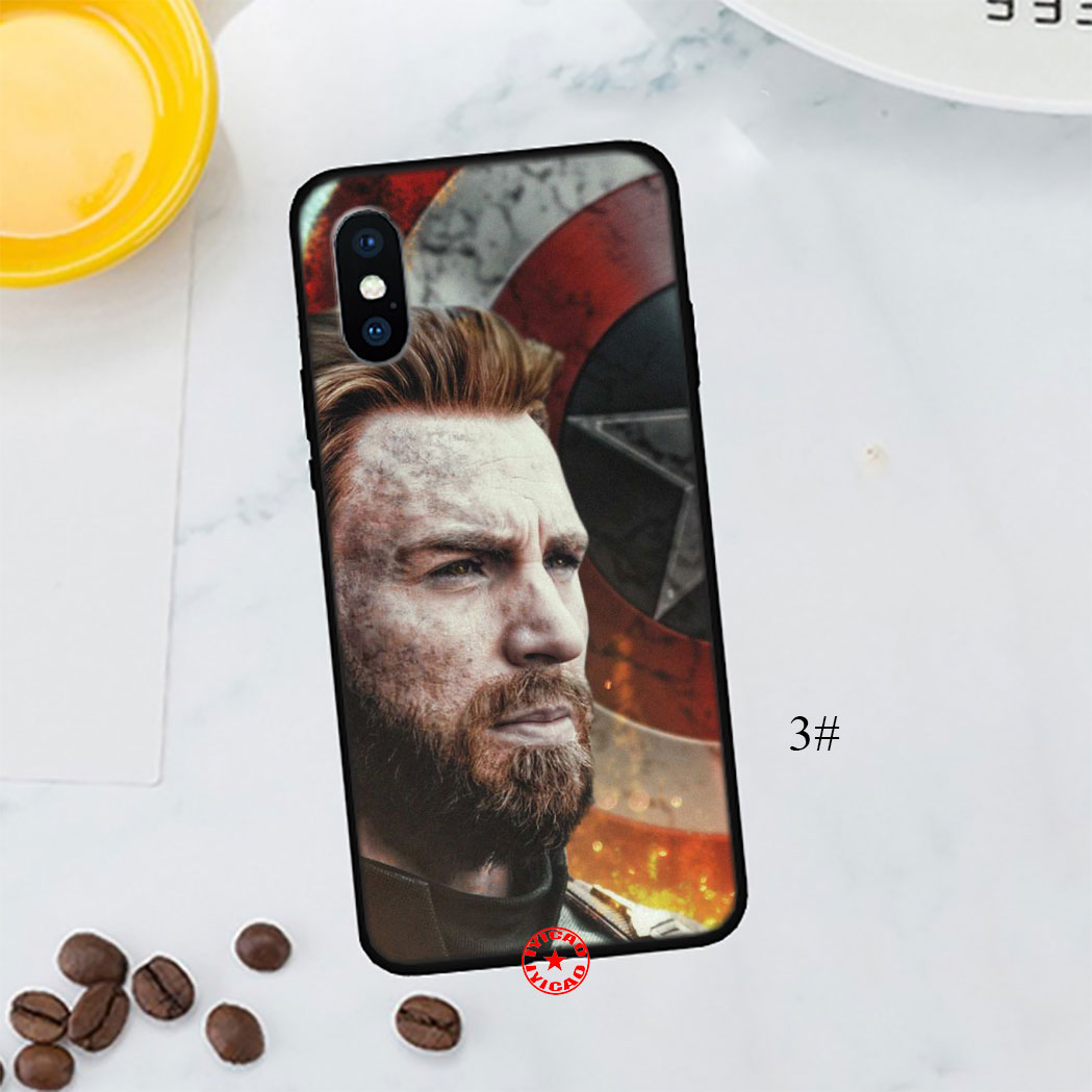 Ốp Điện Thoại Silicon Mềm Hình Captain America Iron Man 45ni Cho Xiaomi Redmi Note 5 6 7 Pro Plus 5a