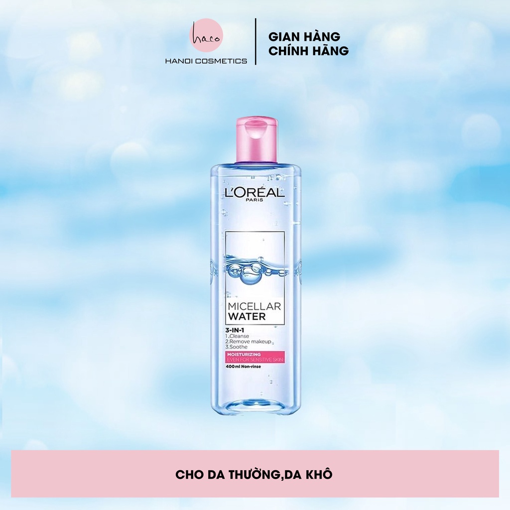 Nước tẩy trang L'Oreal Paris 3-in-1 Micellar Water 400ml