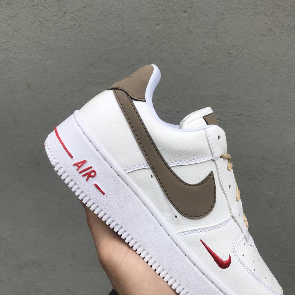 Giày AF1 FORCE 1 trắng vạch nâu Hot trend thể thao sneaker nam nữ