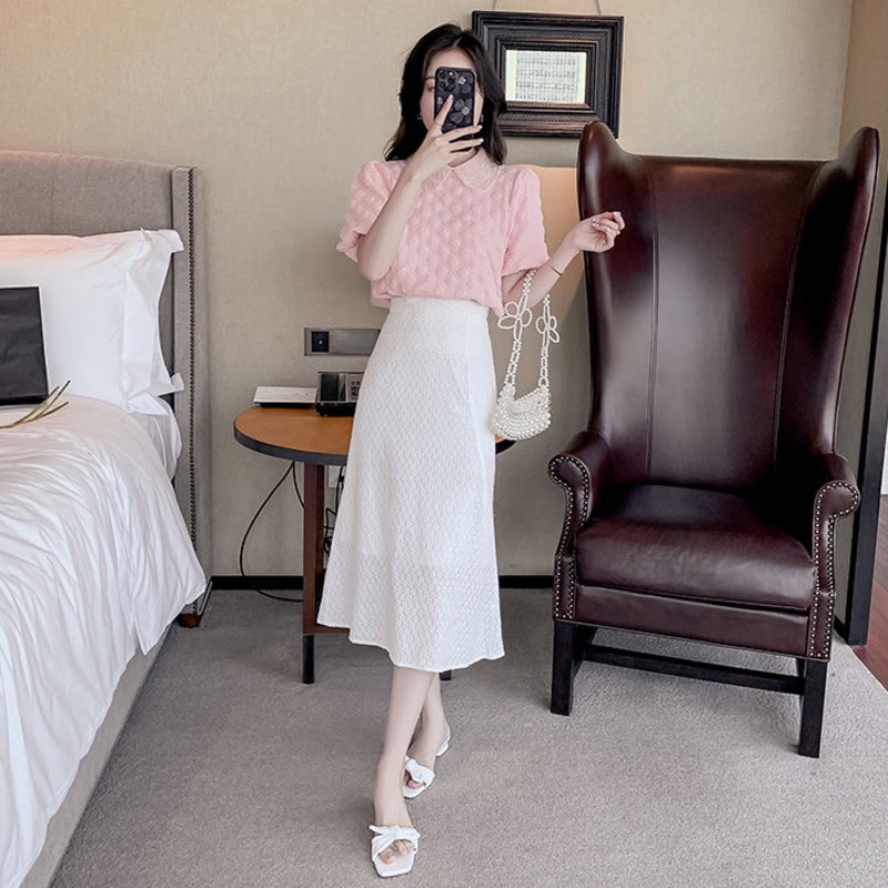 Áo Sơ Mi Cổ Búp Bê Dáng Rộng Phong Cách Hàn Quốc Thời Trang Mùa Hè Mới Cho Nữ