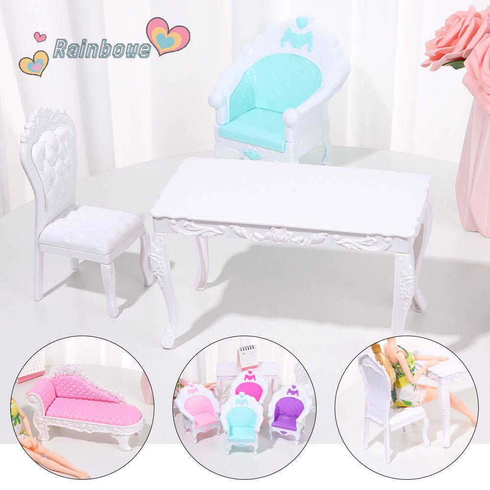 Mô Hình Ghế Sofa Mini Màu Cầu Vồng Dễ Thương Trang Trí Nhà Búp Bê Tỷ Lệ 1:12