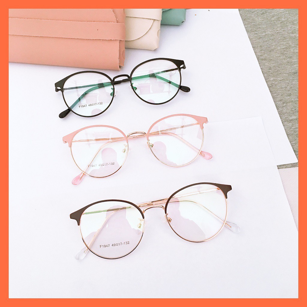 [Gía siêu rẻ]  Gọng kính tròn 1947 nhận cắt cận viễn loạn