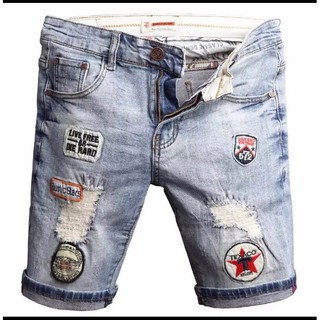 QUẦN SHORT JEAN NAM THÊU, QUẦN NGỐ NAM NGẮN CAO CẤP TCS-MS33