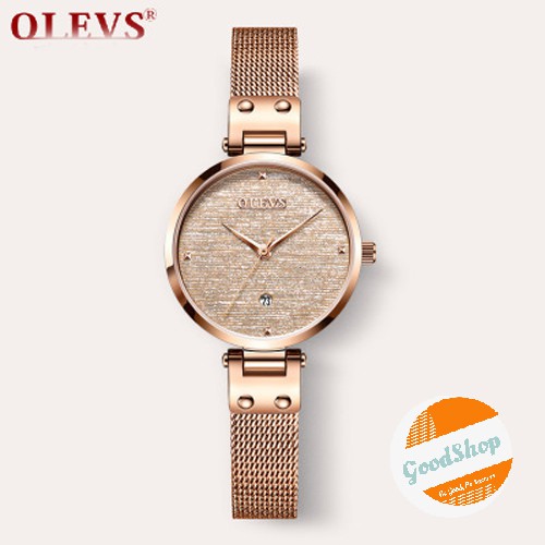 Đồng hồ thời trang nữ Olevs 5887 siêu mỏng dây kim loại sang trọng
