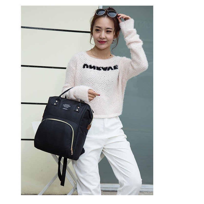 Balo bỉm sữa đa năng cho mẹ và bé có ngăn giữ nhiệt, tiện dụng