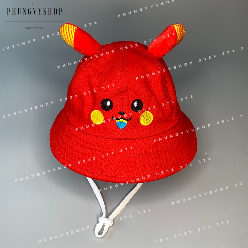 [Bé 3-6 TUỔI-vòng đầu53cm] Mũ TAI BÈO VÀNH PI NỈ- nón BUCKET bé