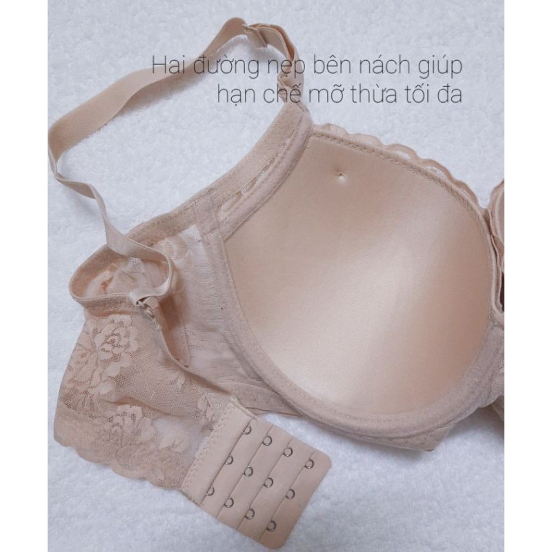 Áo lót ren bigsize bản to nâng ngực, chống tràn Thái Lan Sisterhood 2417