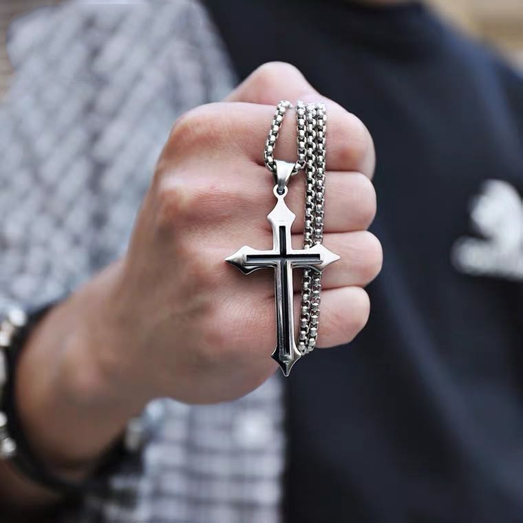 Vòng cổ hip hop nam nữ Vòng cổ nam Vòng cổ nữ Vòng cổ cá tính thời trang Ins personality Cross Necklace versatile pendant accessories for men and women Dây Chuyền Mặt Chữ Thập Cá Tính Phong Cách Harajuku Cho Nam Và Nữ DC08