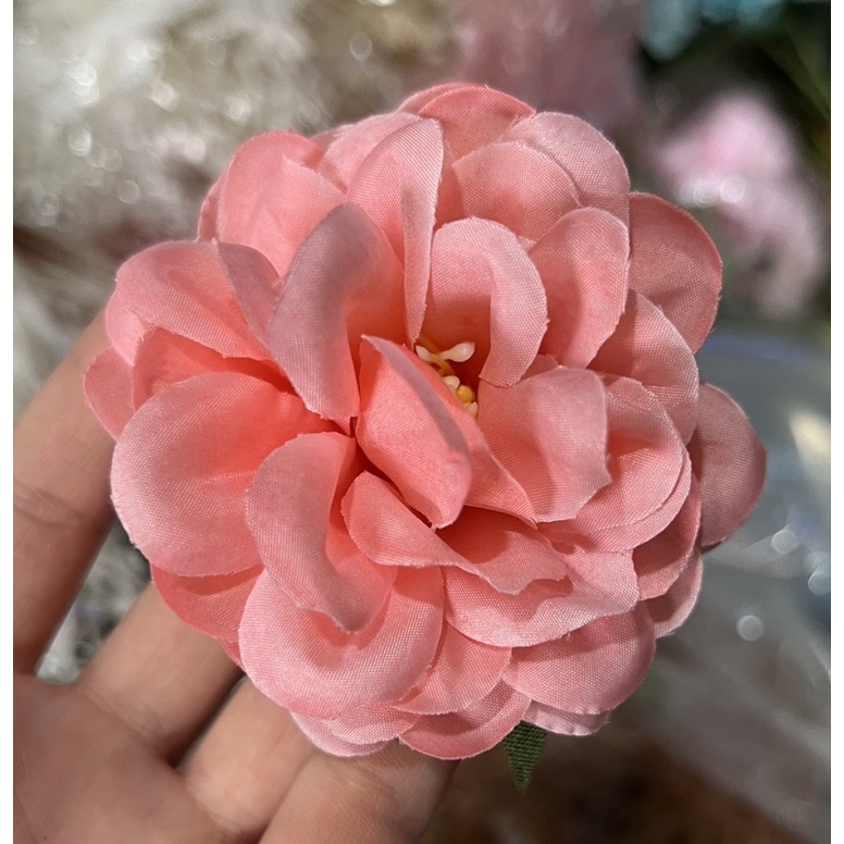 Đầu bông cúc pháp -bông to 8cm. hoa lụa cao cấpo