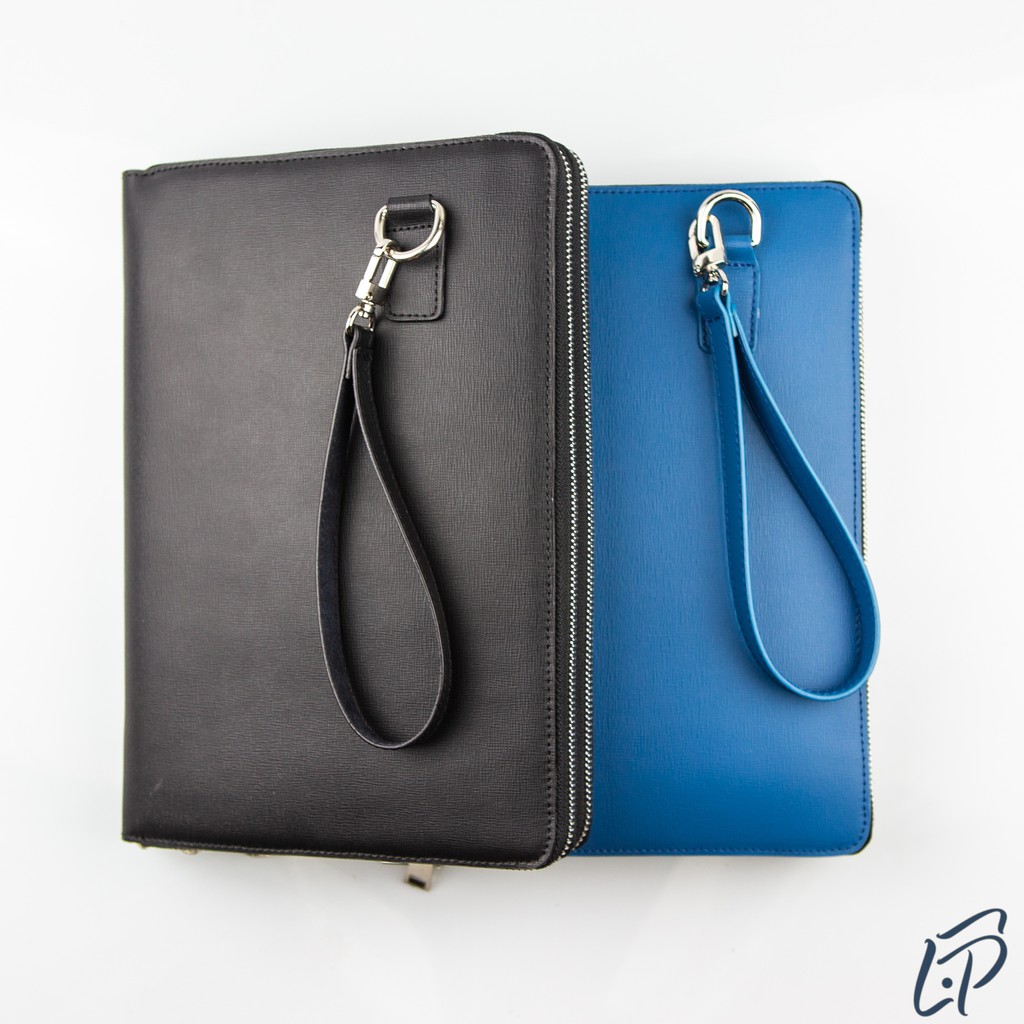 Clutch ví dài cầm tay hai khóa kéo đựng tài liệu A4 da epson - LA PELLE leather CD688