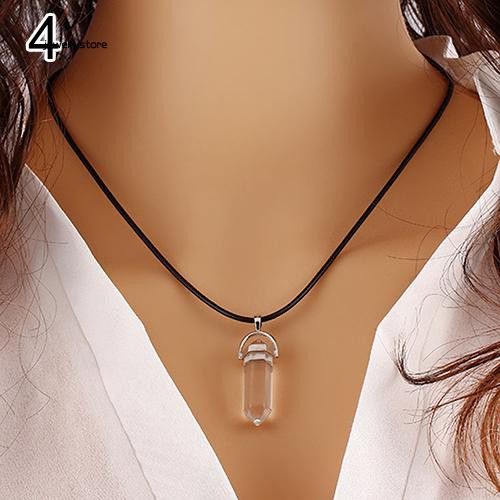 Dây chuyền mặt đá thạch anh Chakra tự nhiên