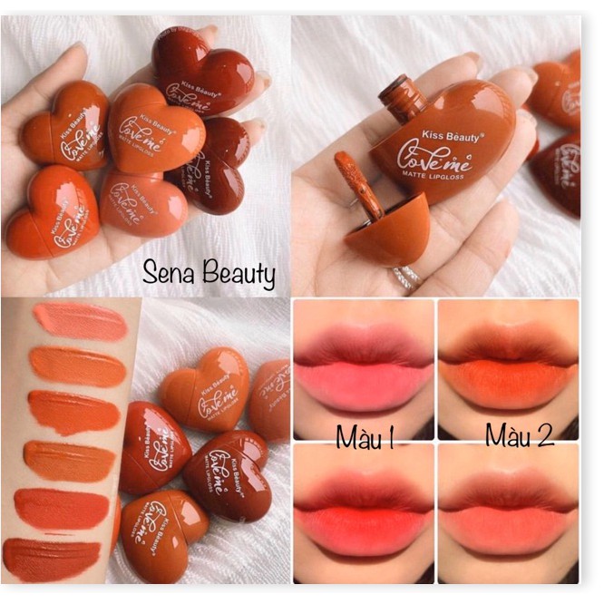 [Mã giảm giá shop] (SKTT) Son Kem Tint Kiss Beauty Trái Tim For Valentine