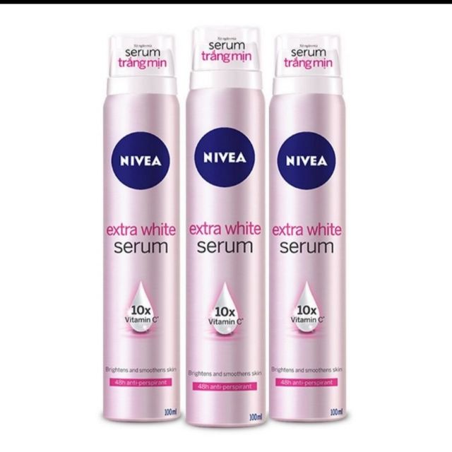 Xịt ngăn mùi trắng mịn nữ Nivea Serum 100ml