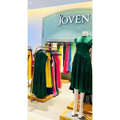 [Thanh lý] Đầm lụa Organza Joven màu xanh lá new 100% - mẫu mới nhất - size L