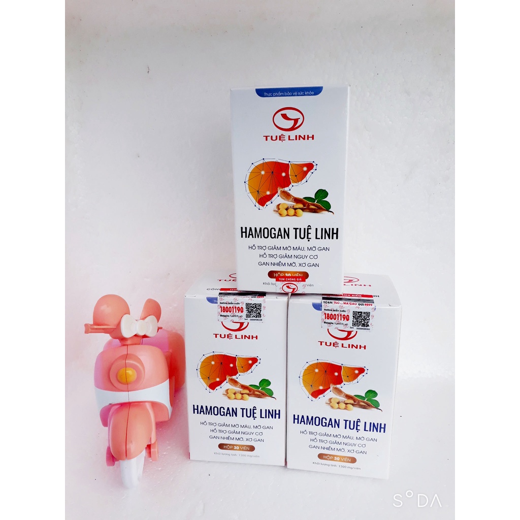 Viên uống HAMOGAN TUỆ LINH, hỗ trợ giảm mỡ máu, mỡ gan, hỗ trợ giảm nguy cơ gan nhiễm mỡ, xơ gan
