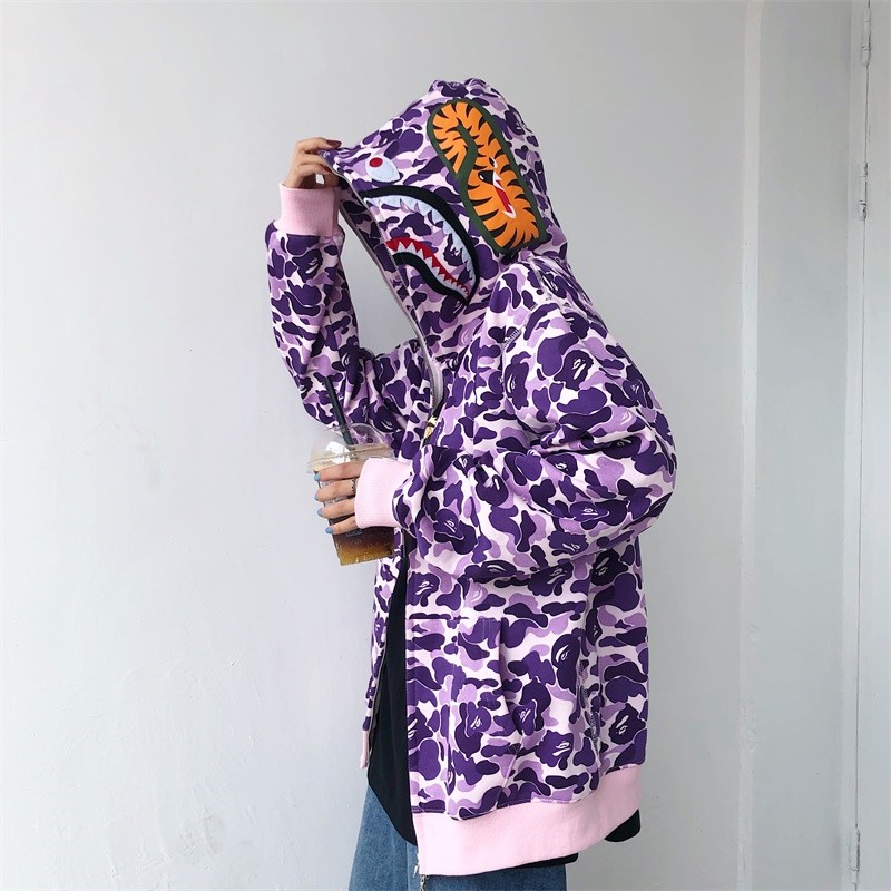 [ORDER TAOBAO] Áo khoác BAPE mũ xịn xò Unisex loại dày đẹp phong cách Ulzzang kèm ảnh thật chèn tên