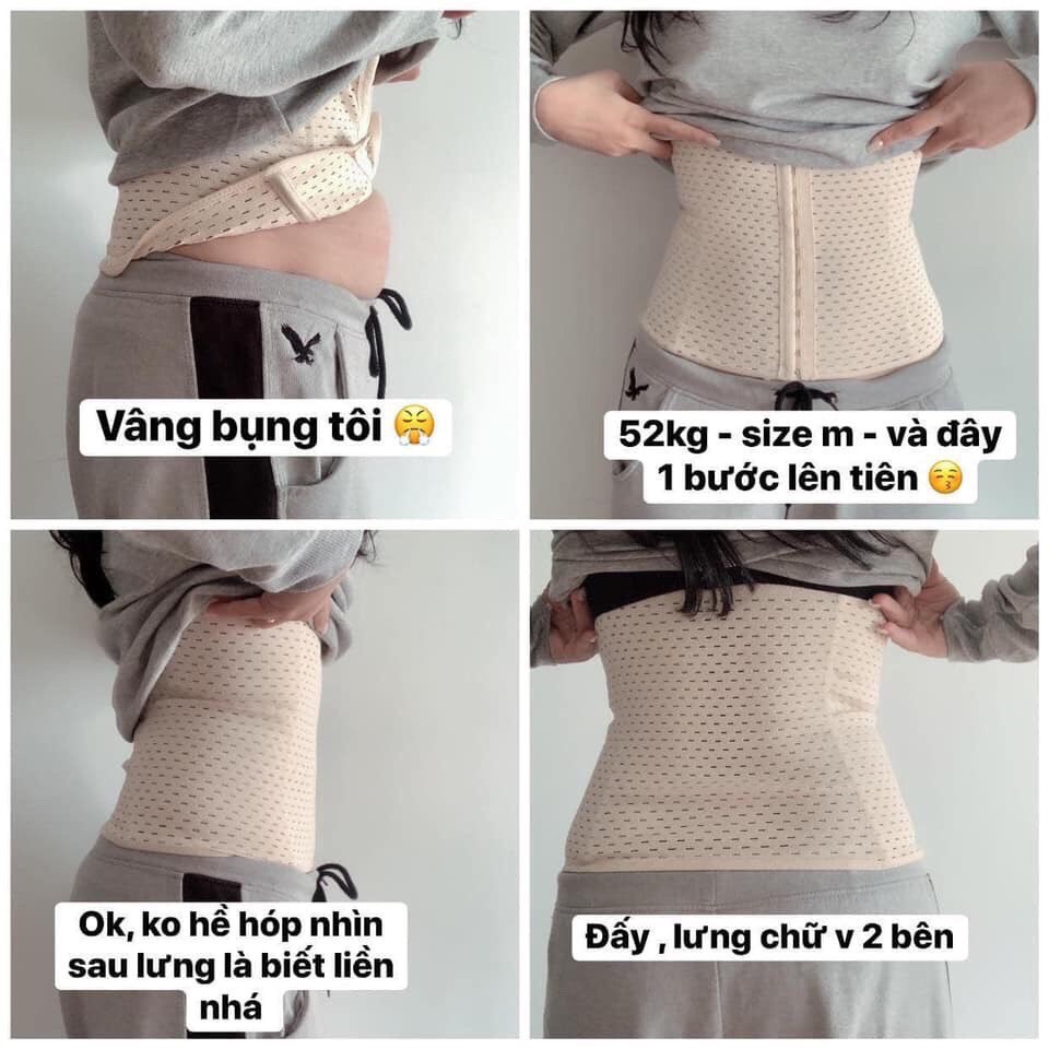 Đai Nịt Bụng Thông Hơi Tan Mỡ Đai Siết Bụng Giảm Eo Cho Phụ Nữ Sau Sinh (25cm) Mainia Shop