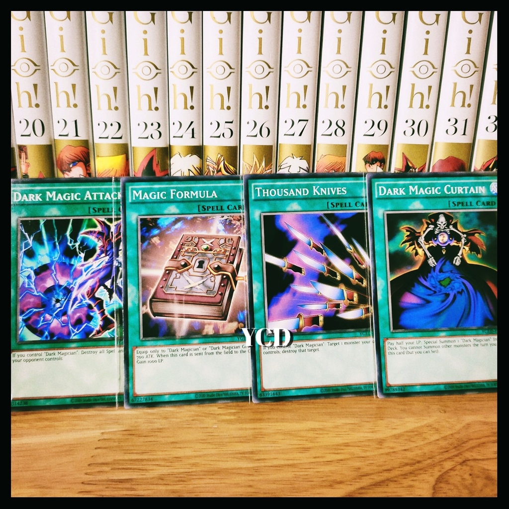 Thẻ bài yugioh chính hãng  set 4 lá bài ma pháp hỗ trợ Dark Magician 01  -Common
