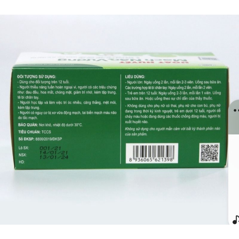 Hoạt huyết mạch não vương