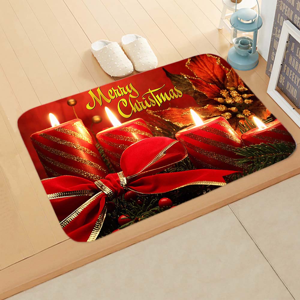 Thảm Lót Sàn 60x40cm Họa Tiết Ông Già Noel / Nai Sừng Tấm Độc Đáo Trang Trí Nhà Tắm