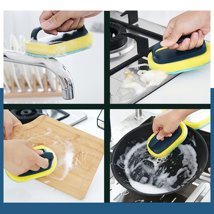 HCM - Dụng cụ chà rửa vệ sinh đồ dùng bếp mút dày tạo nhiều bọt