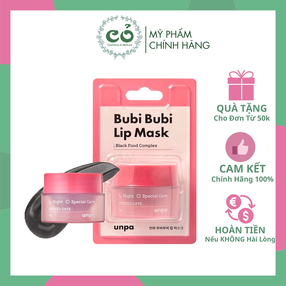 Mặt Nạ Ngủ Môi Unpa Bubi Bubi Lip Mask 9g