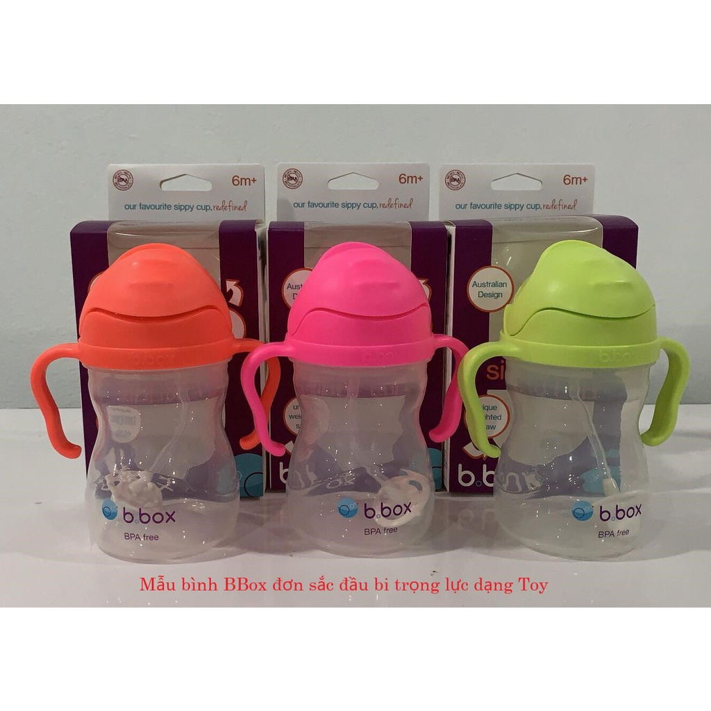 Bình tập uống nước (240ml) đơn màu cho trẻ từ 6 tháng tuổi BBox Sippy Cups, Úc