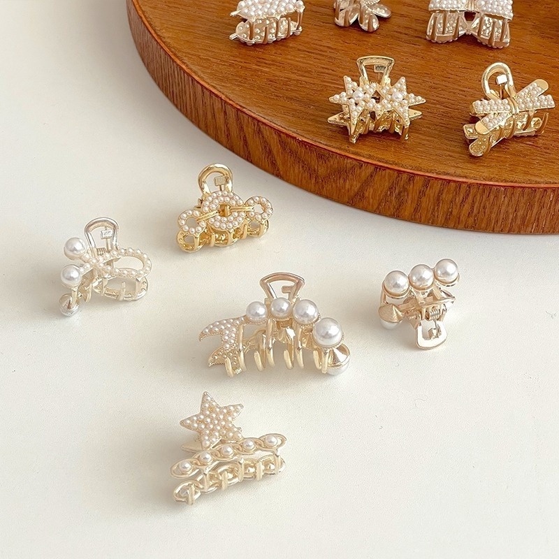 Kẹp Tóc Kim Loại Đính Đá Thời Trang Hàn Quốc Cho Nữ