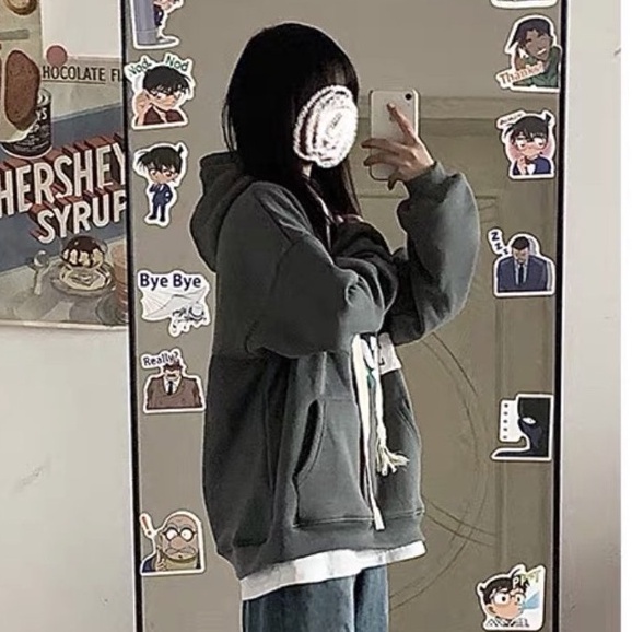 Áo hoodie TIDE tim xanh thụng nam nữ Flashsaleshop 👉 Chất nỉ ngoại mặt vải lì ko xù mát tay unisex