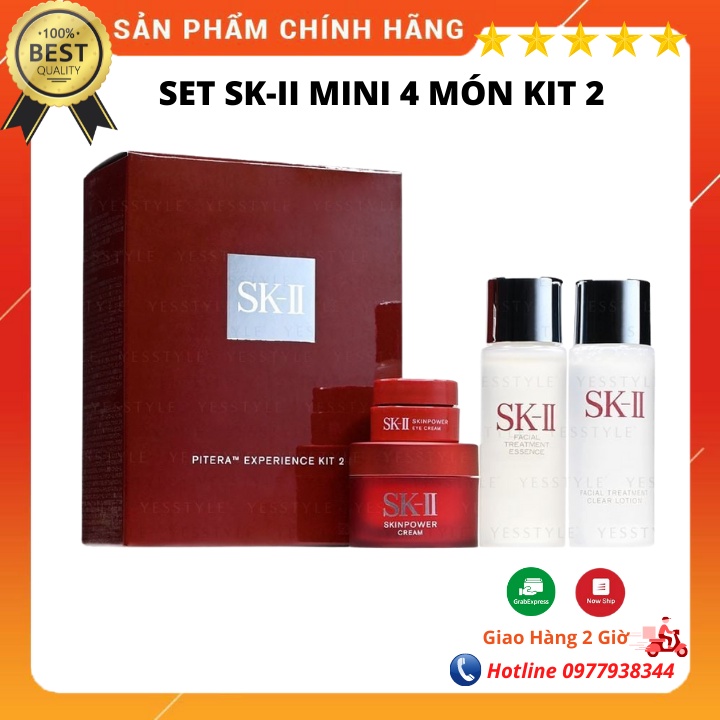 Set mini skii/ sk2/ sk-ii Pitera Experience Kit 2 gồm 4 món nội địa Nhật