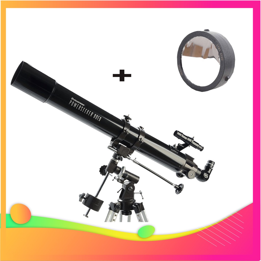 Kính thiên văn Celestron Powerseeker 80EQ và kẹp điện thoại