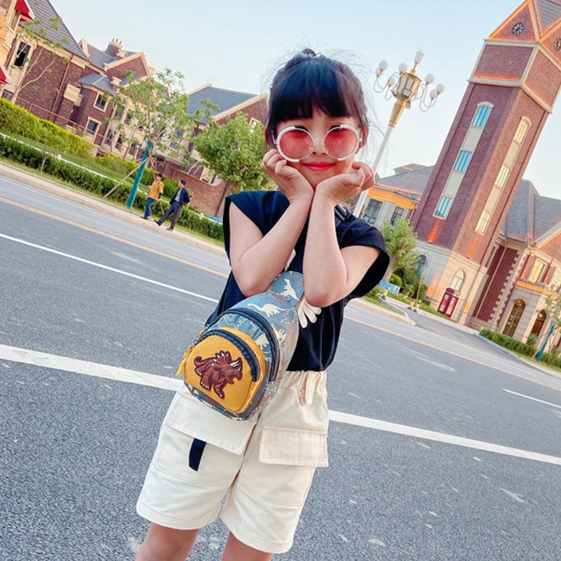 Túi Đeo Chéo Ngực Đựng Điện Thoại Hình Khủng Long Đáng Yêu Thời Trang Cho Bé Trai Và Gái