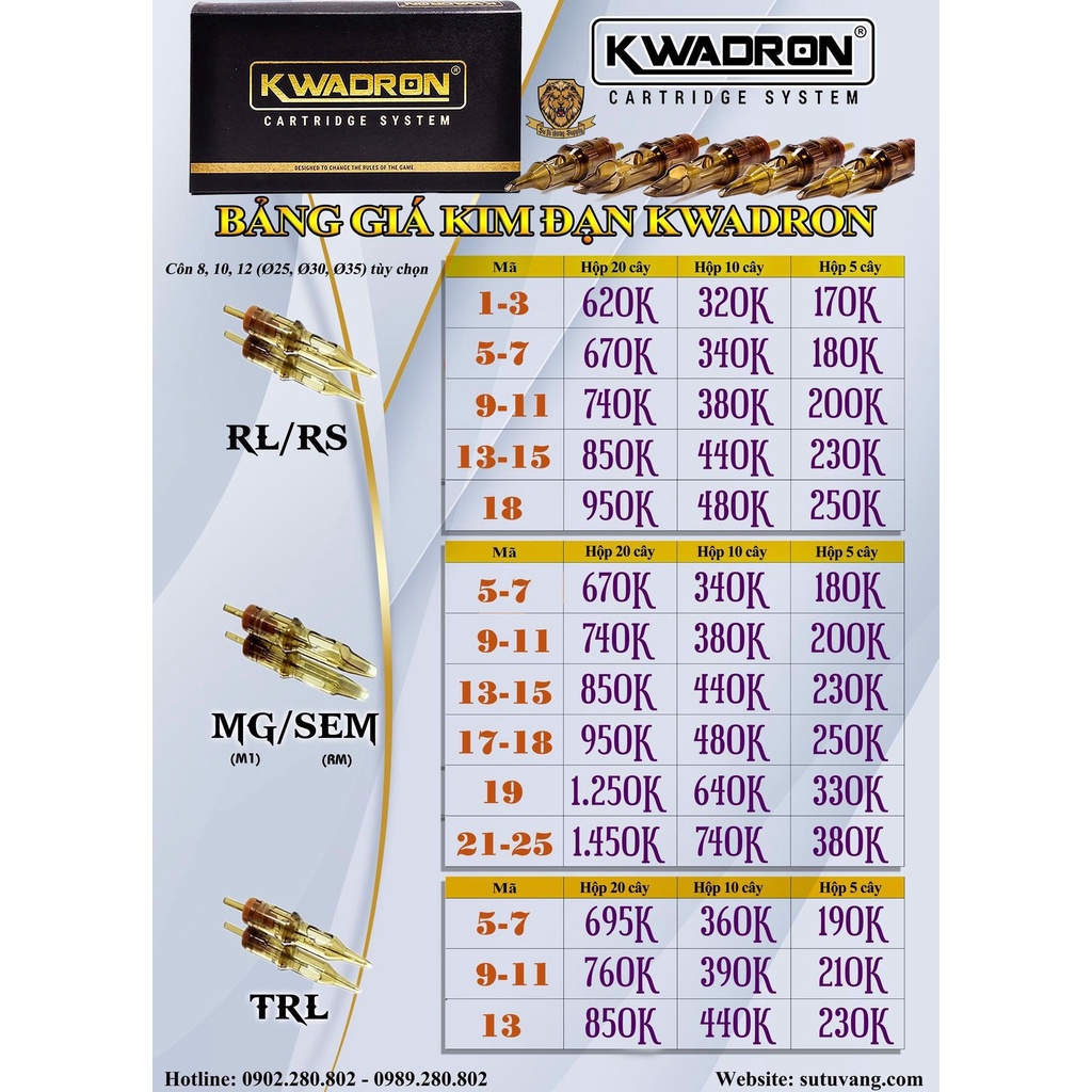 Kim đạn máy Pen 5-7 MG Magnum_2 hàng Kwadron Cartridge