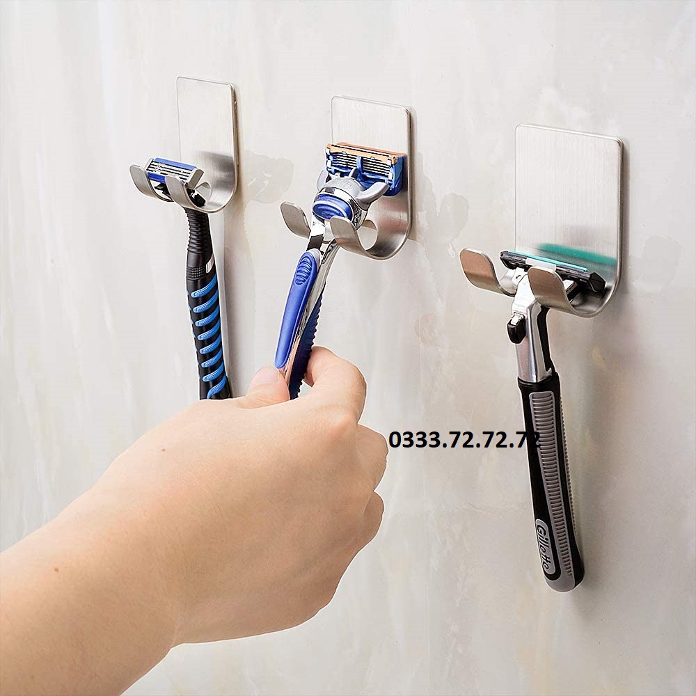 Giá Treo Cây Cạo Râu Cho Nam Dán Tường Phòng Tắm, Treo Ổ Cắm Điện Inox 304 không gỉ, siêu bền