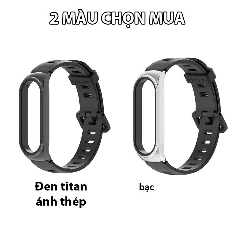 Dây đeo thay thế Xiaomi Miband 2 / 3 / 4 /5 / 6 - Mặt kim loại