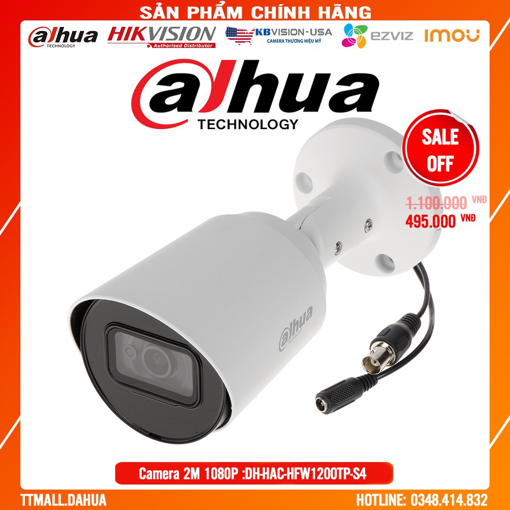 Camera Dahua DH-HAC-HFW1200TP-A-S4 2M 1080P Full HD - Bảo hành chính hãng 2 năm .