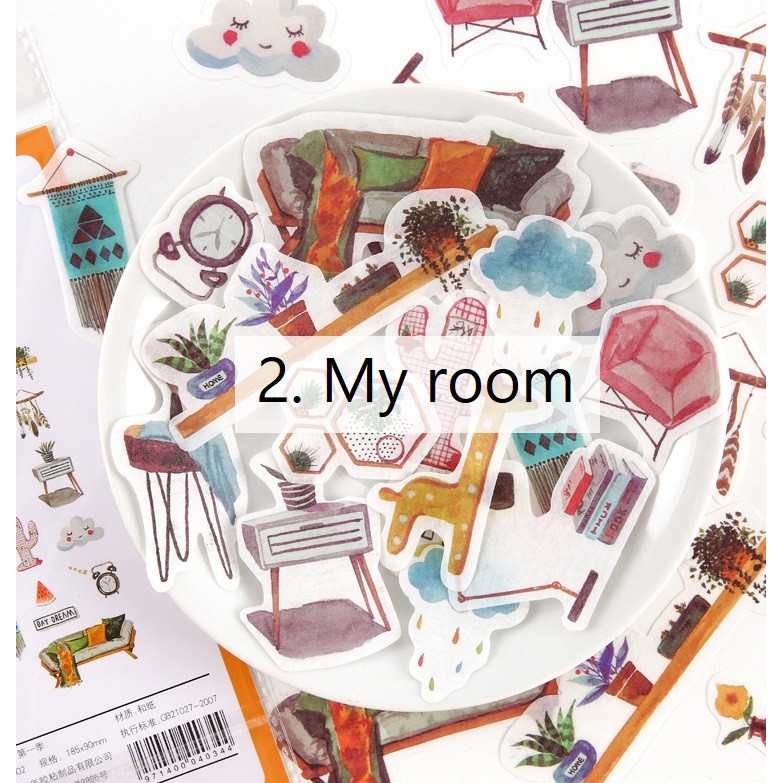 Set 30-80 sticker trang trí planner STG075