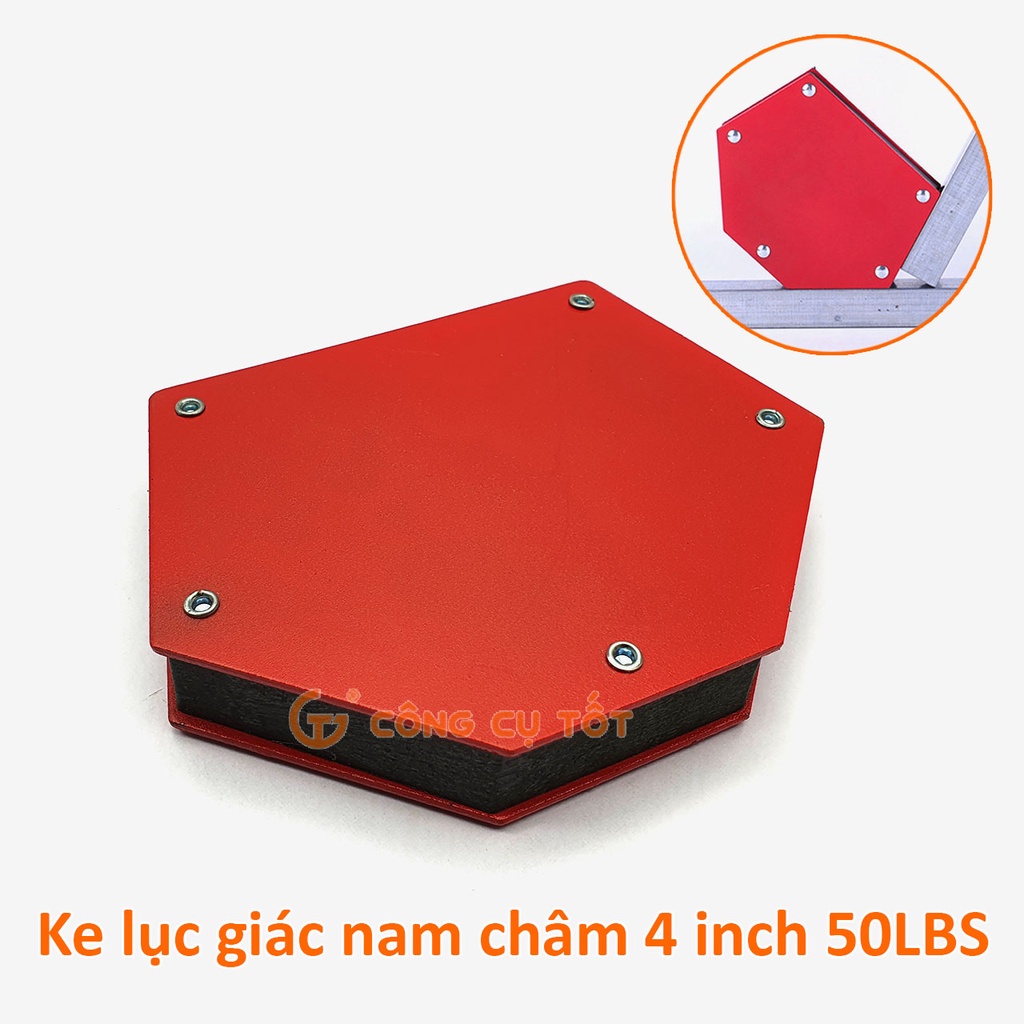 Nam châm ke góc vuông cỡ 4inch lực hút 50LBS