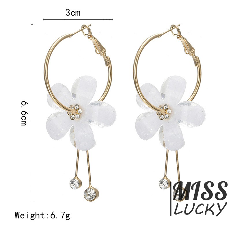 Bông tai hình đóa hoa phong cách Hàn Quốc hợp thời trang cho nữ